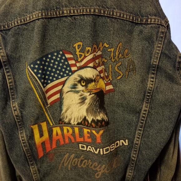 Vintage Harley Davidson Jean Jacket - Picture 2 of 3